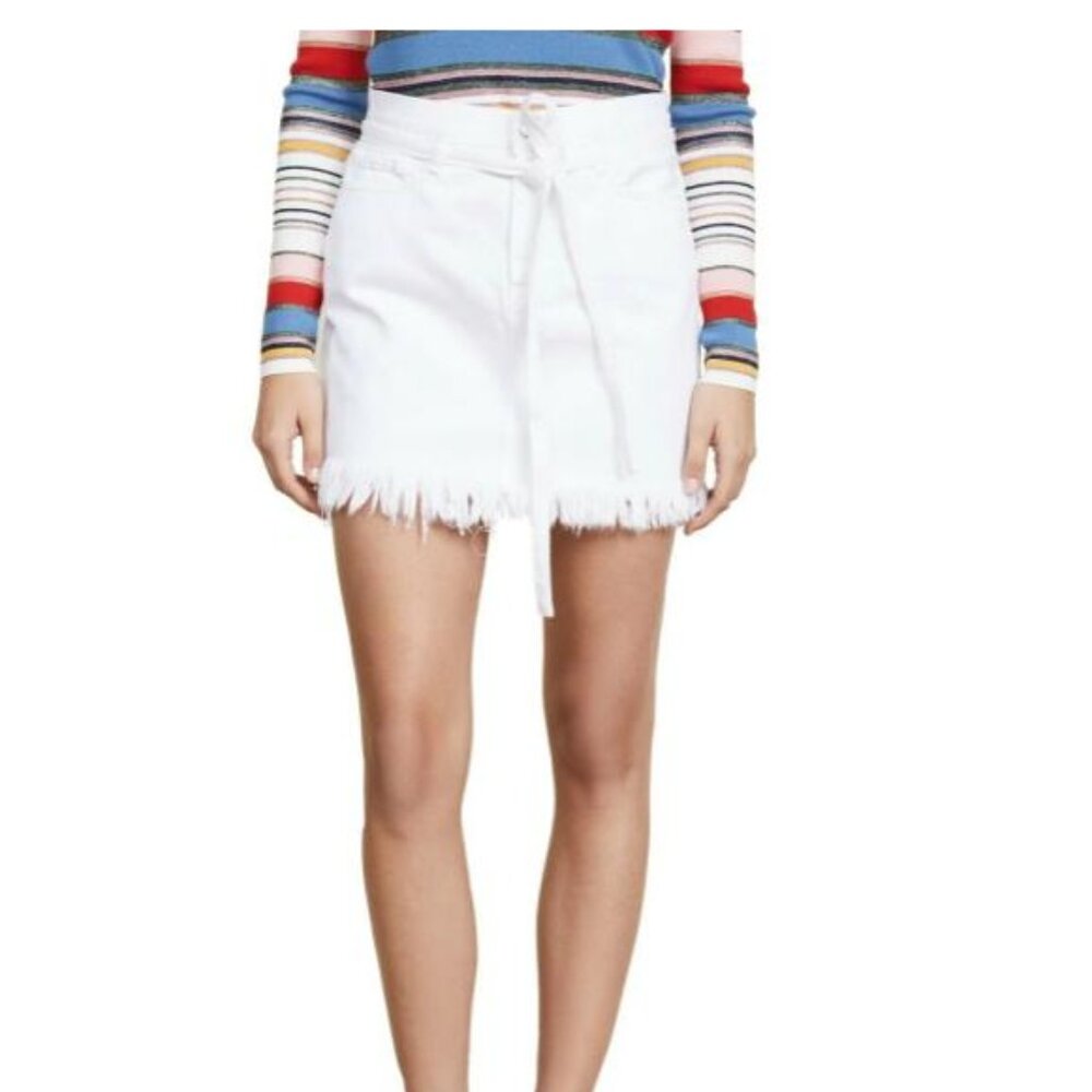 Frame Denim Mini Women's Skirt Size: 24 White